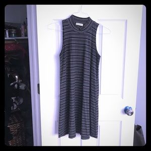 Turtle neck striped dress